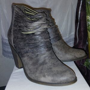 Fergalicious Wiket Gray Ankle Boots!!